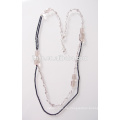 Mode Lange Bling Kristall Perlen Halskette für Pullover